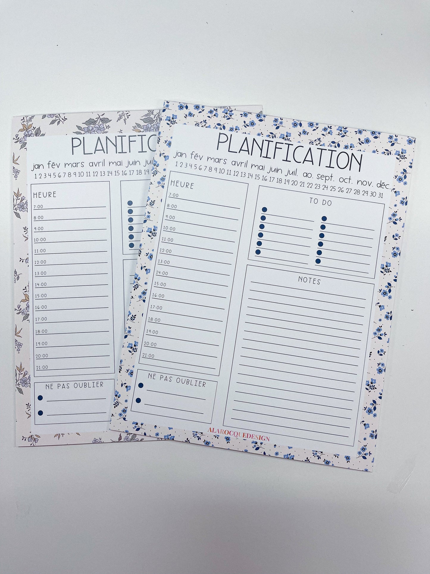 Planificateur journalier | Bouquets de fleurs