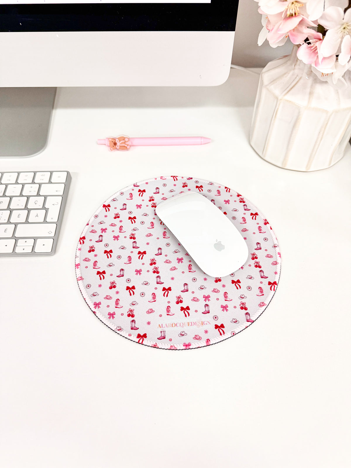 Tapis de souris | Cowgirl et cerises