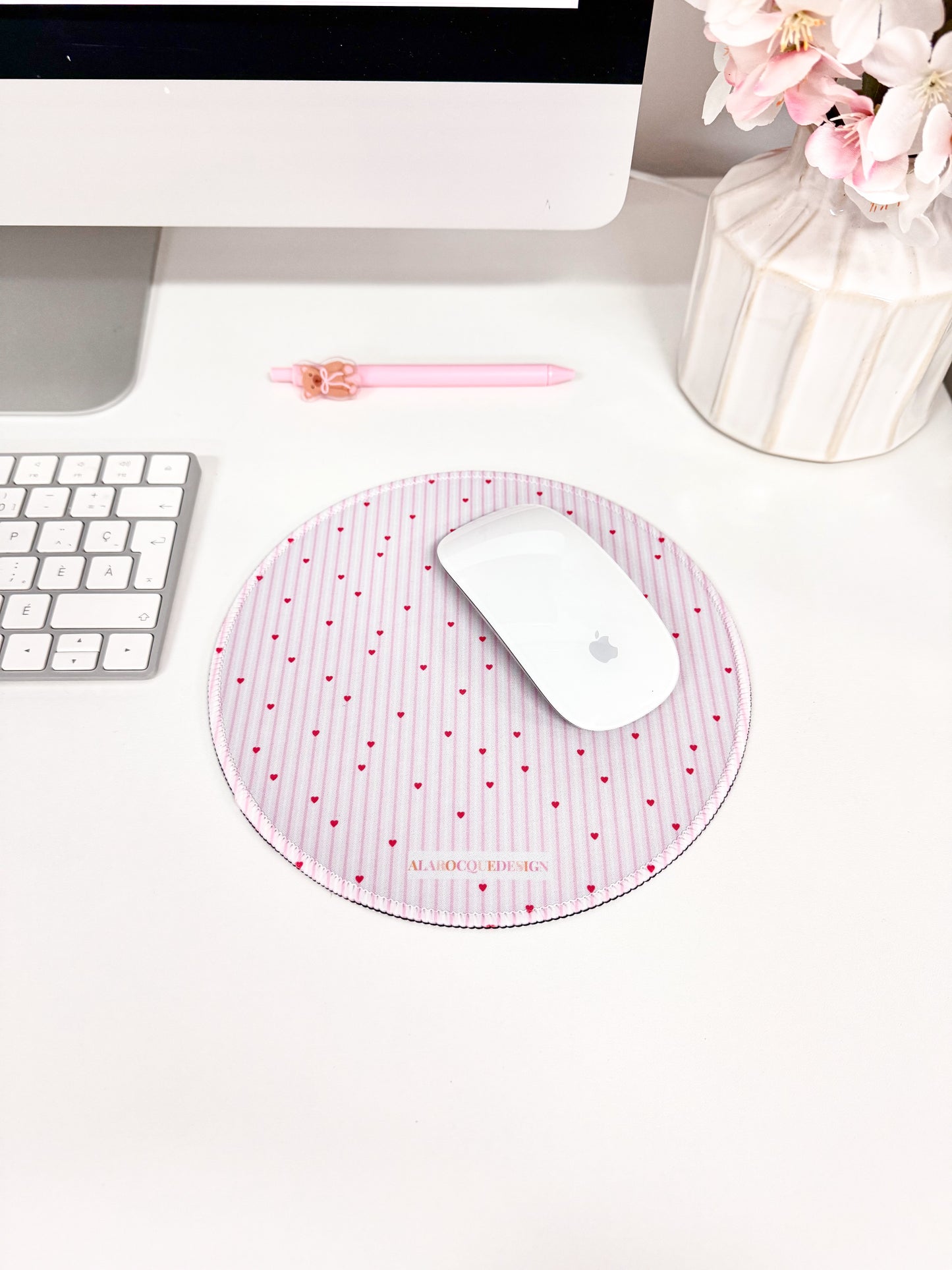 Tapis de souris | Lignes et coeurs