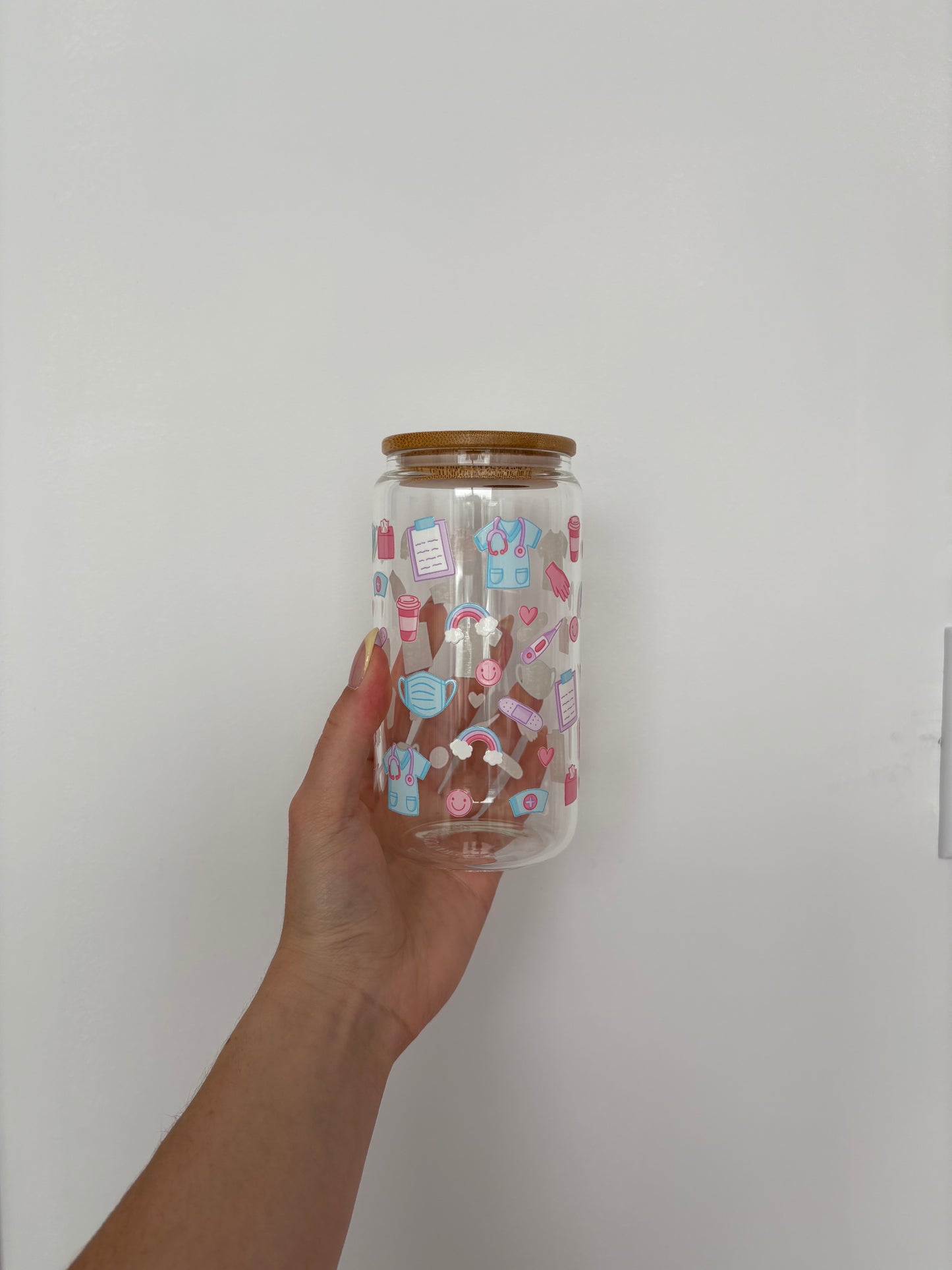 Verre 16 oz | Système de la santé | Bleu