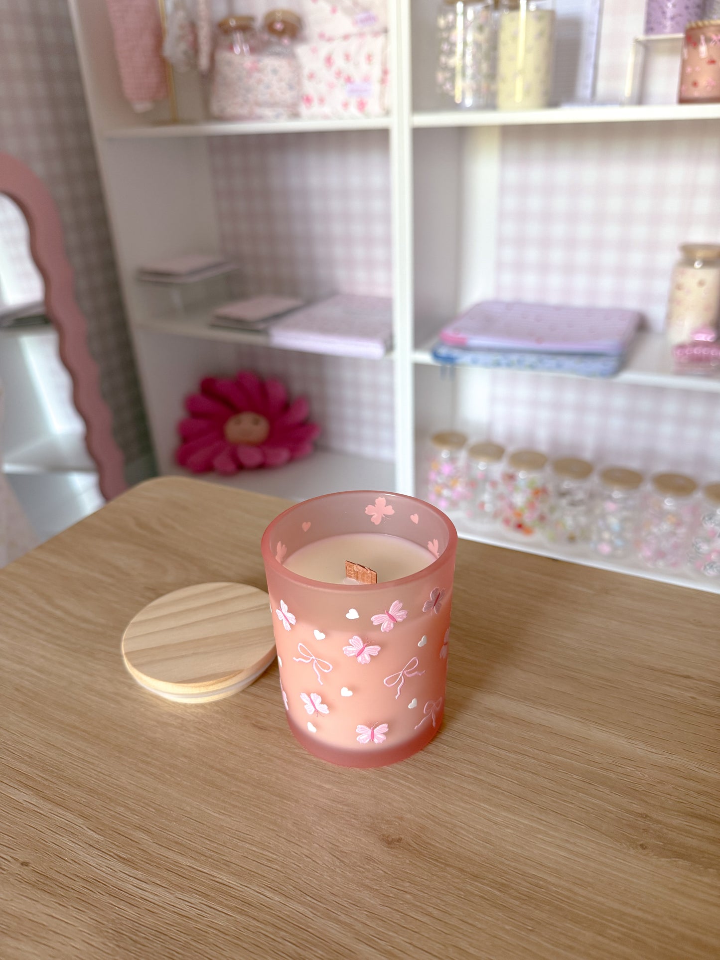 Petite bougie de soya | Pivoine & rose