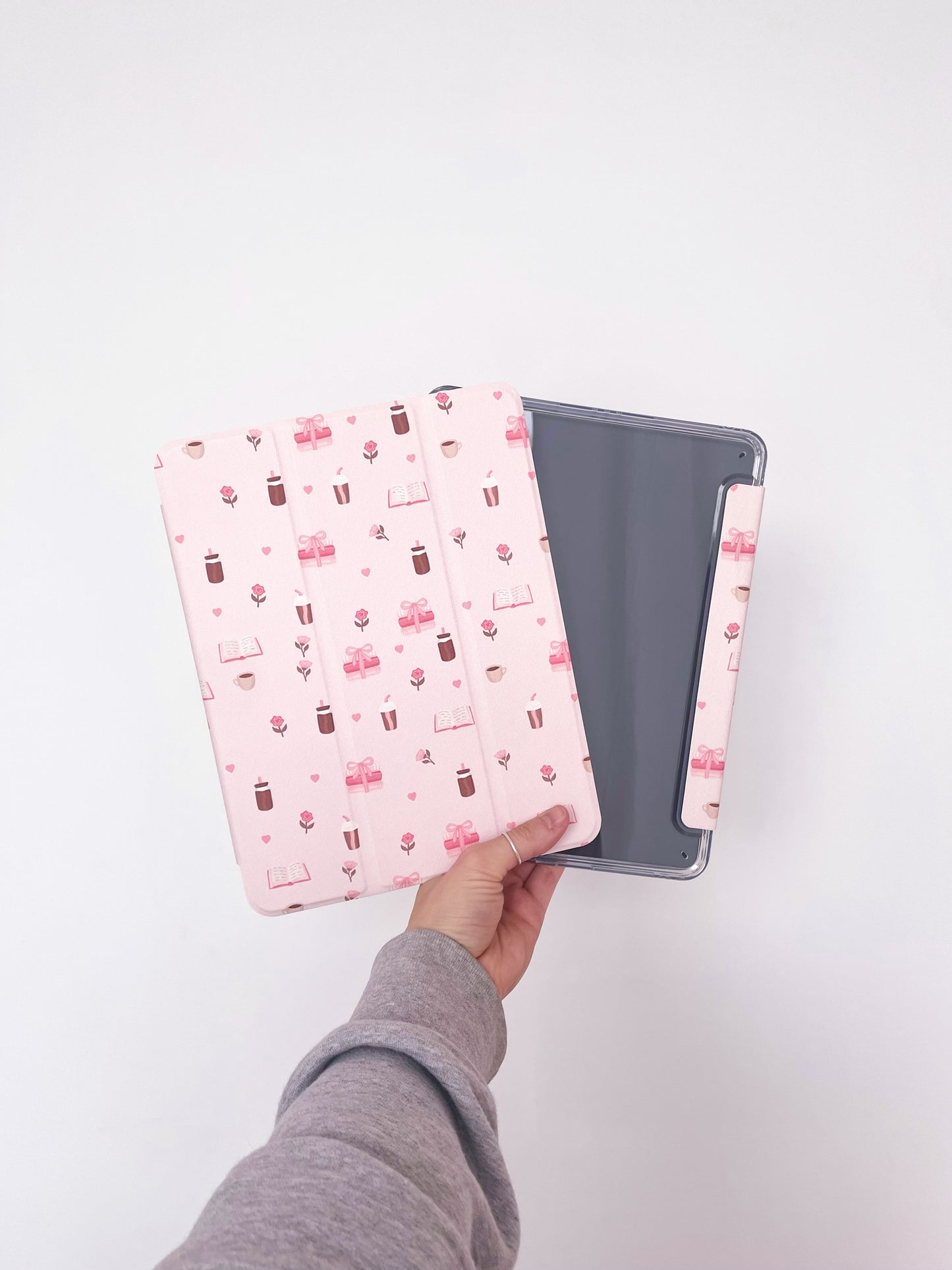 Étui à iPad | Air 11'' et 13'' | Livres, cafés et roses