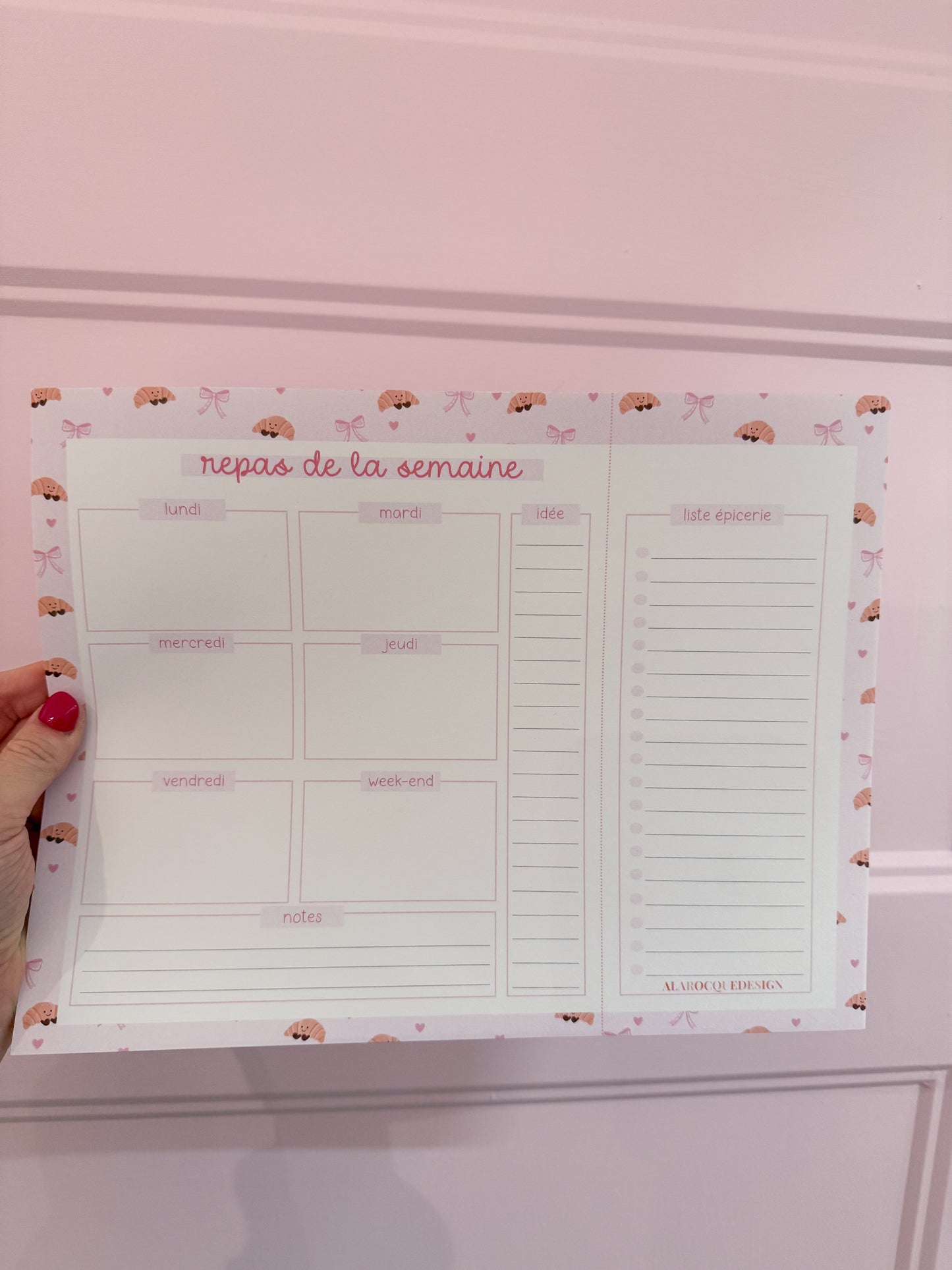Planificateur | Repas de la semaine | Croissant