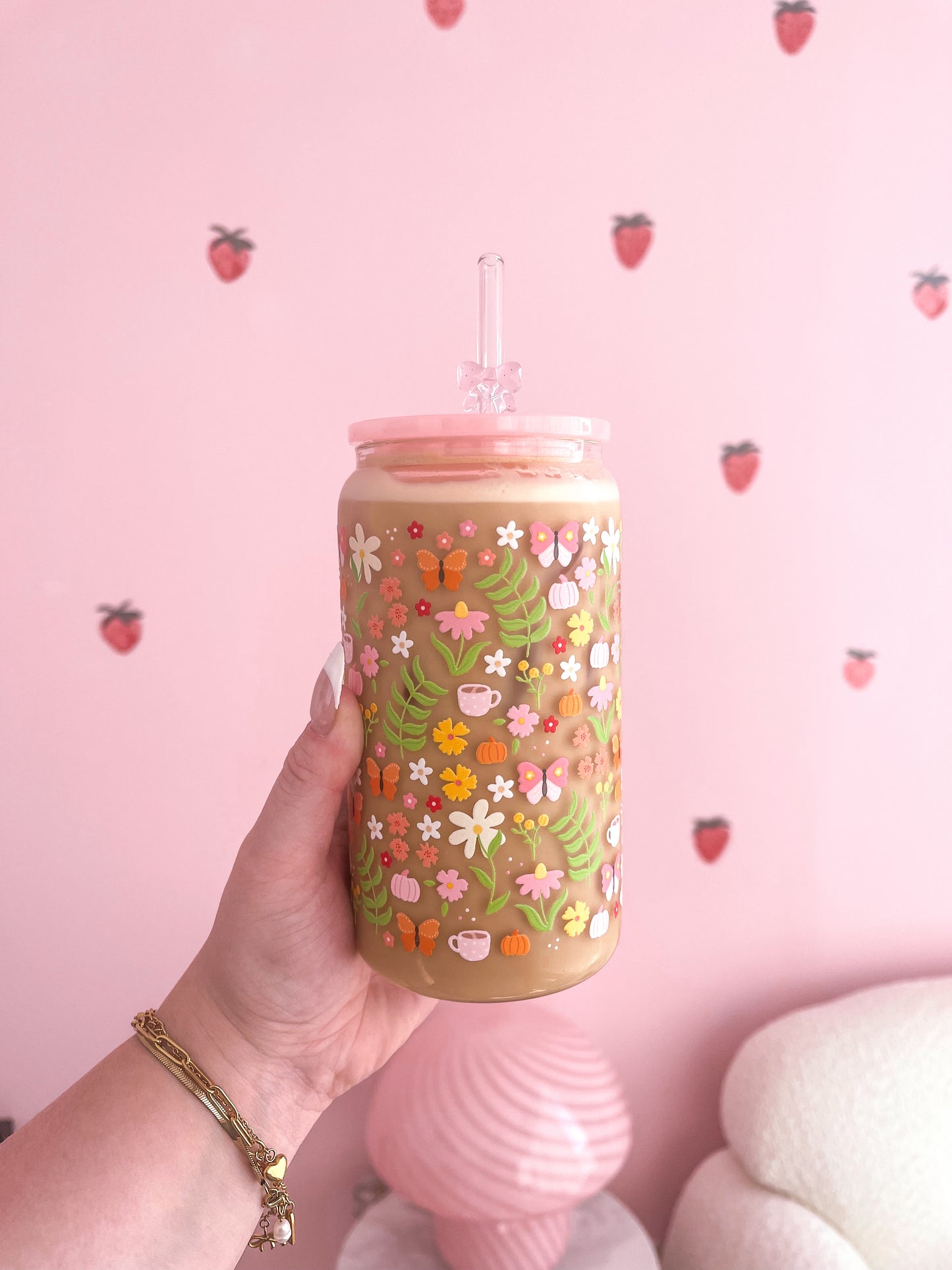 Verre 16 oz | Automne | Jardin de citrouilles