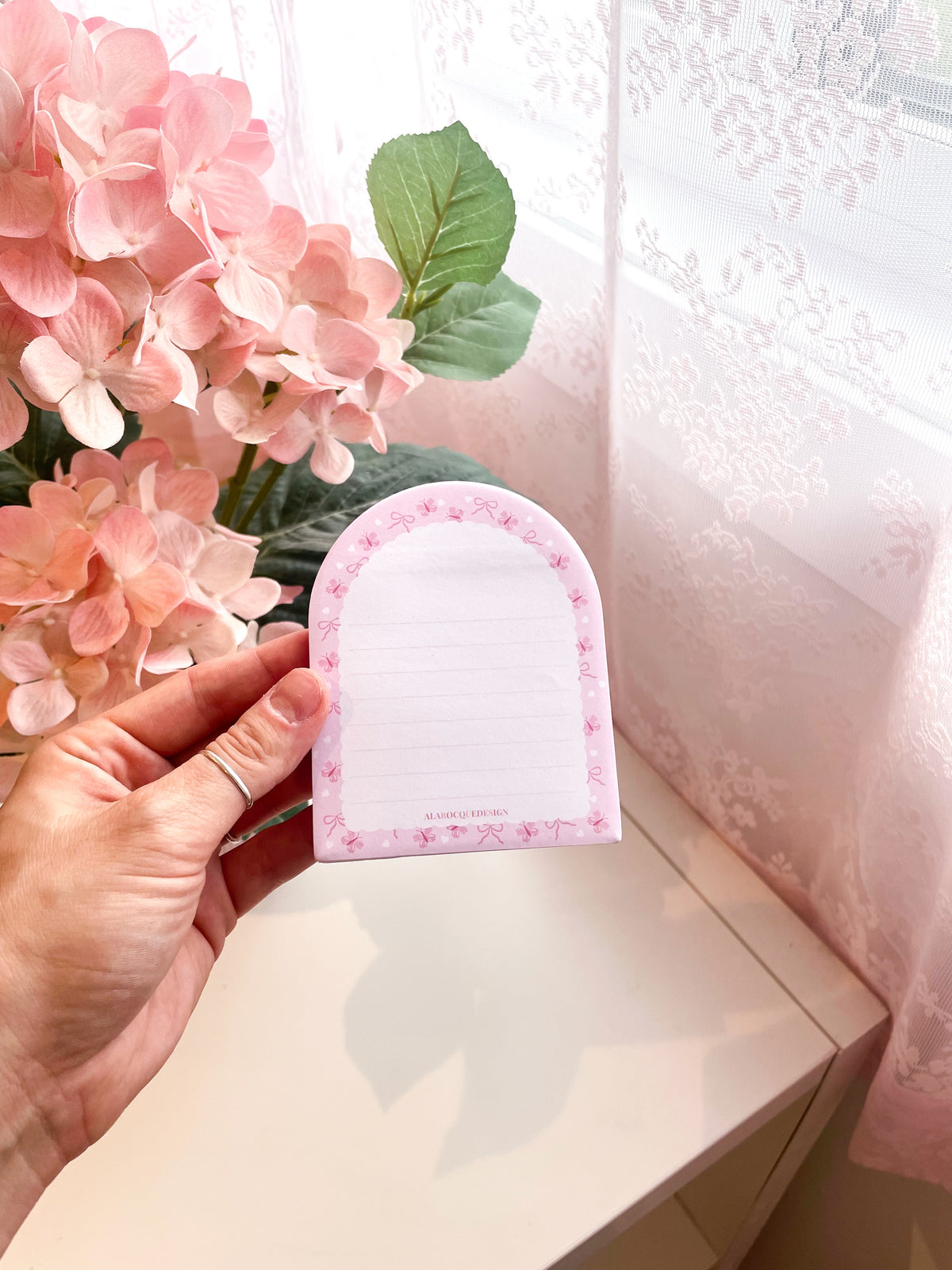 Gros bloc-notes autocollantes | Papillons et boucles
