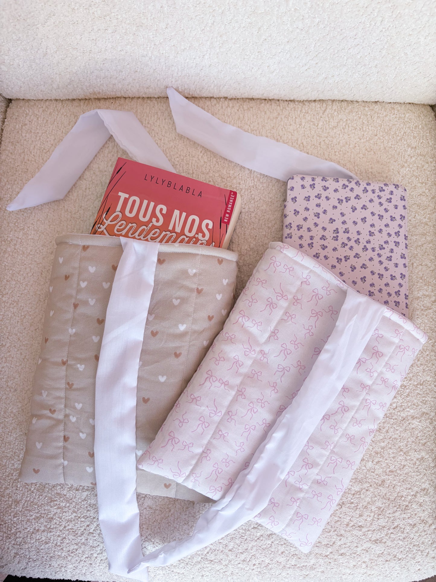 Pochette à livre ou liseuse | Cerises
