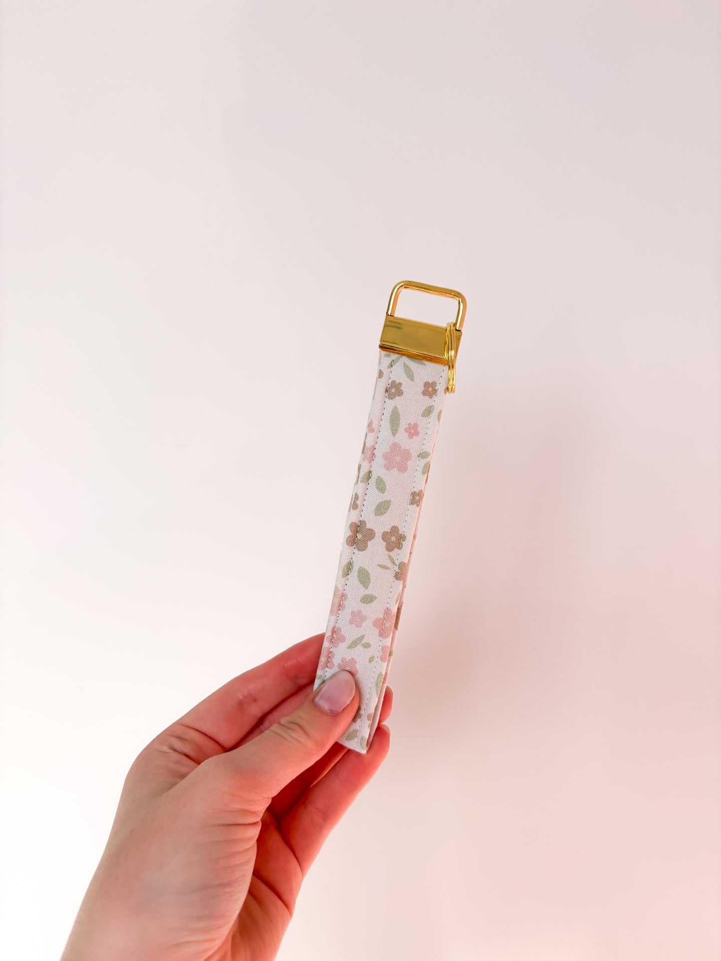 Porte-clés | Bracelet | Fleurs neutres pâles