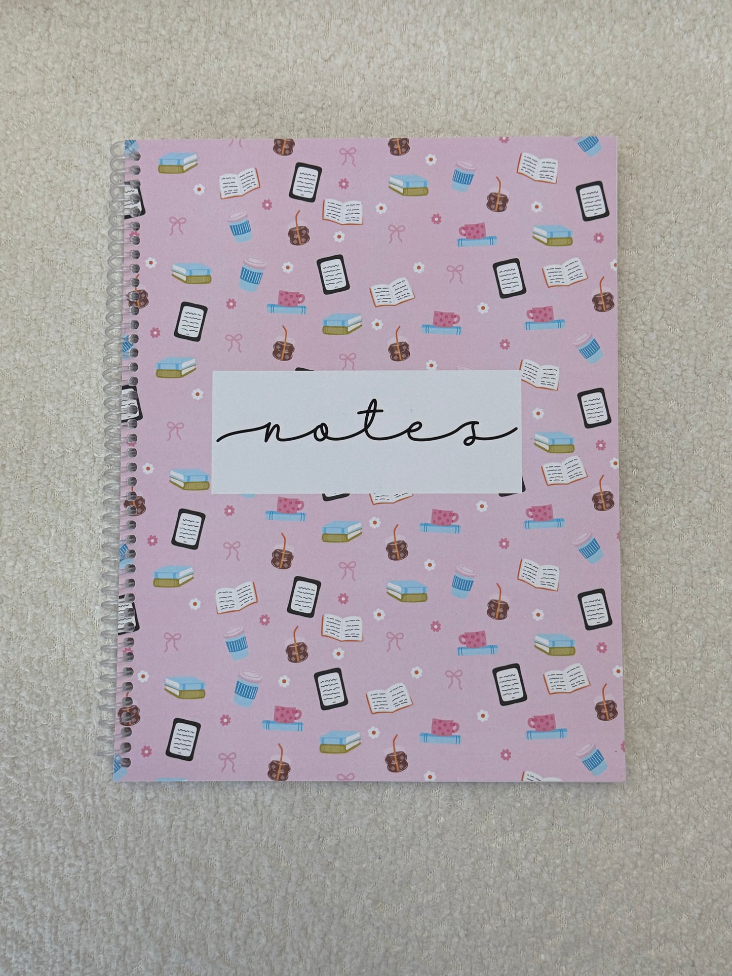 Cahier de notes | Livres, cafés et liseuses