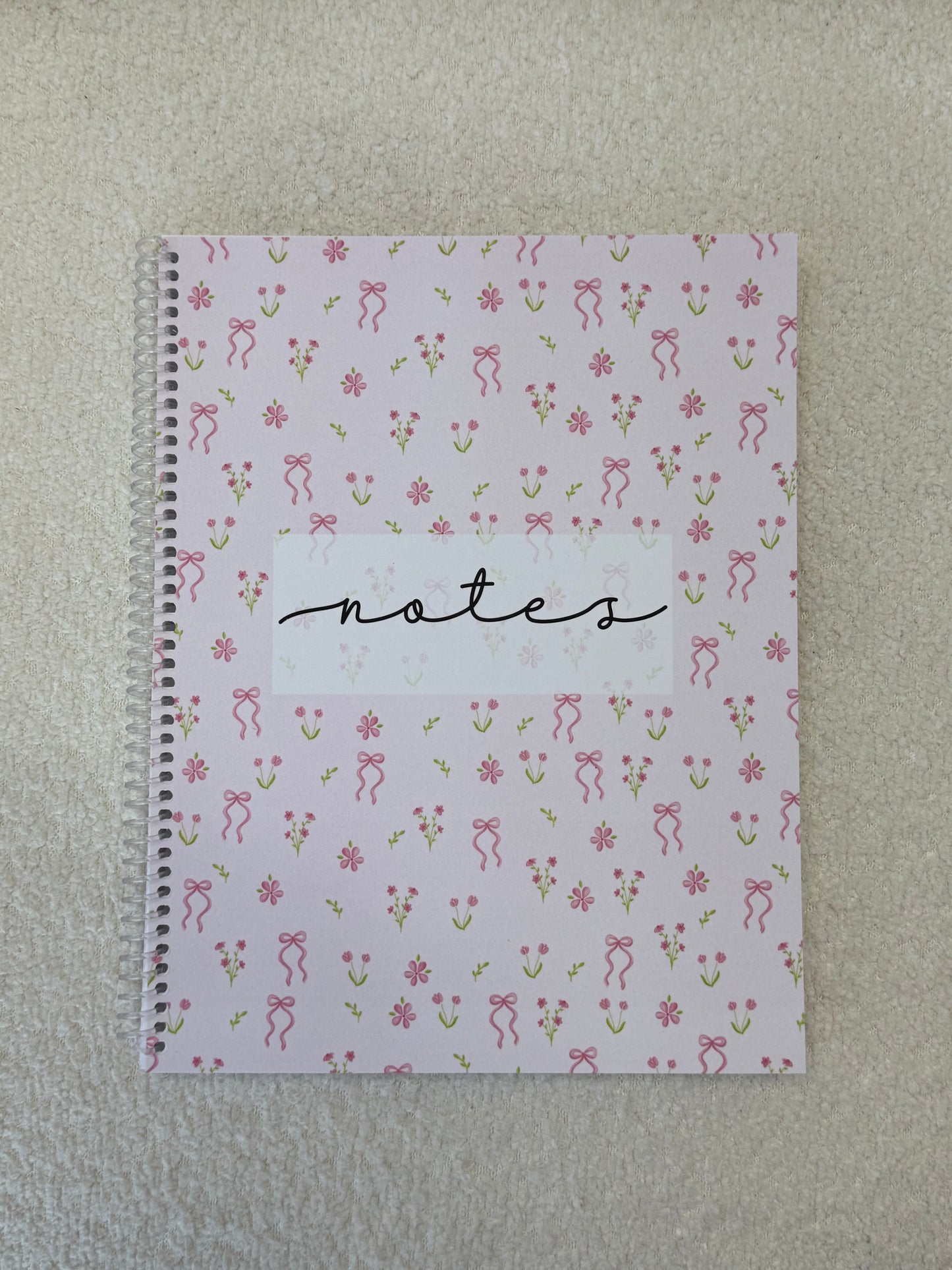 Cahier de notes | Bouquets de fleurs et boucles
