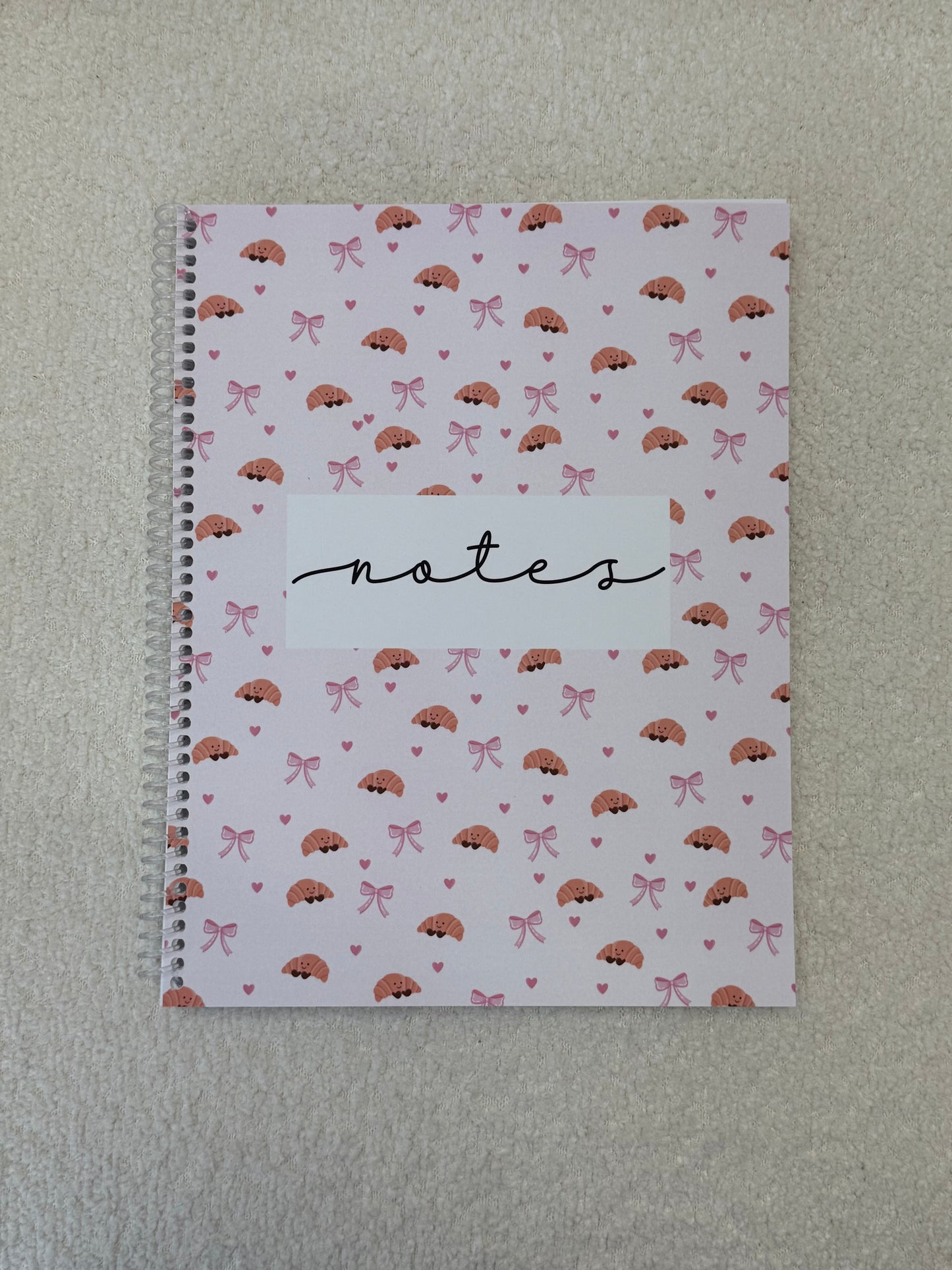Cahier de notes | Croissants et boucles