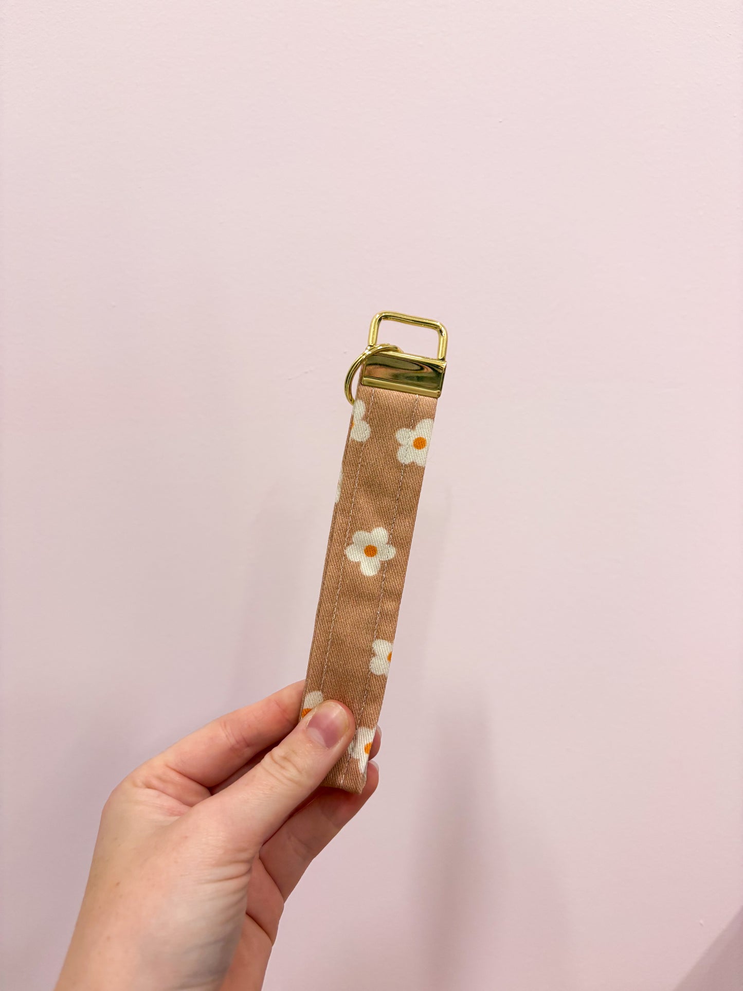 Porte-clés | Bracelet | Rose neutre et marguerites