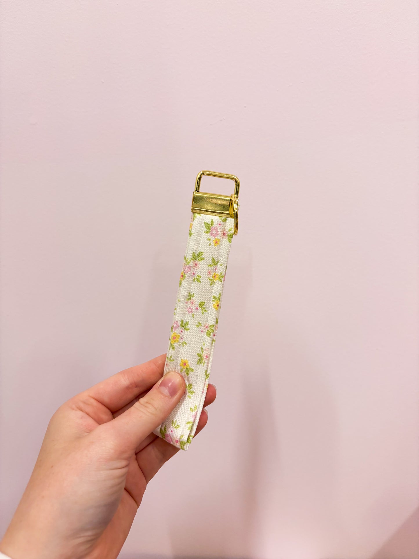 Porte-clés | Bracelet | Minis fleurs roses et jaunes