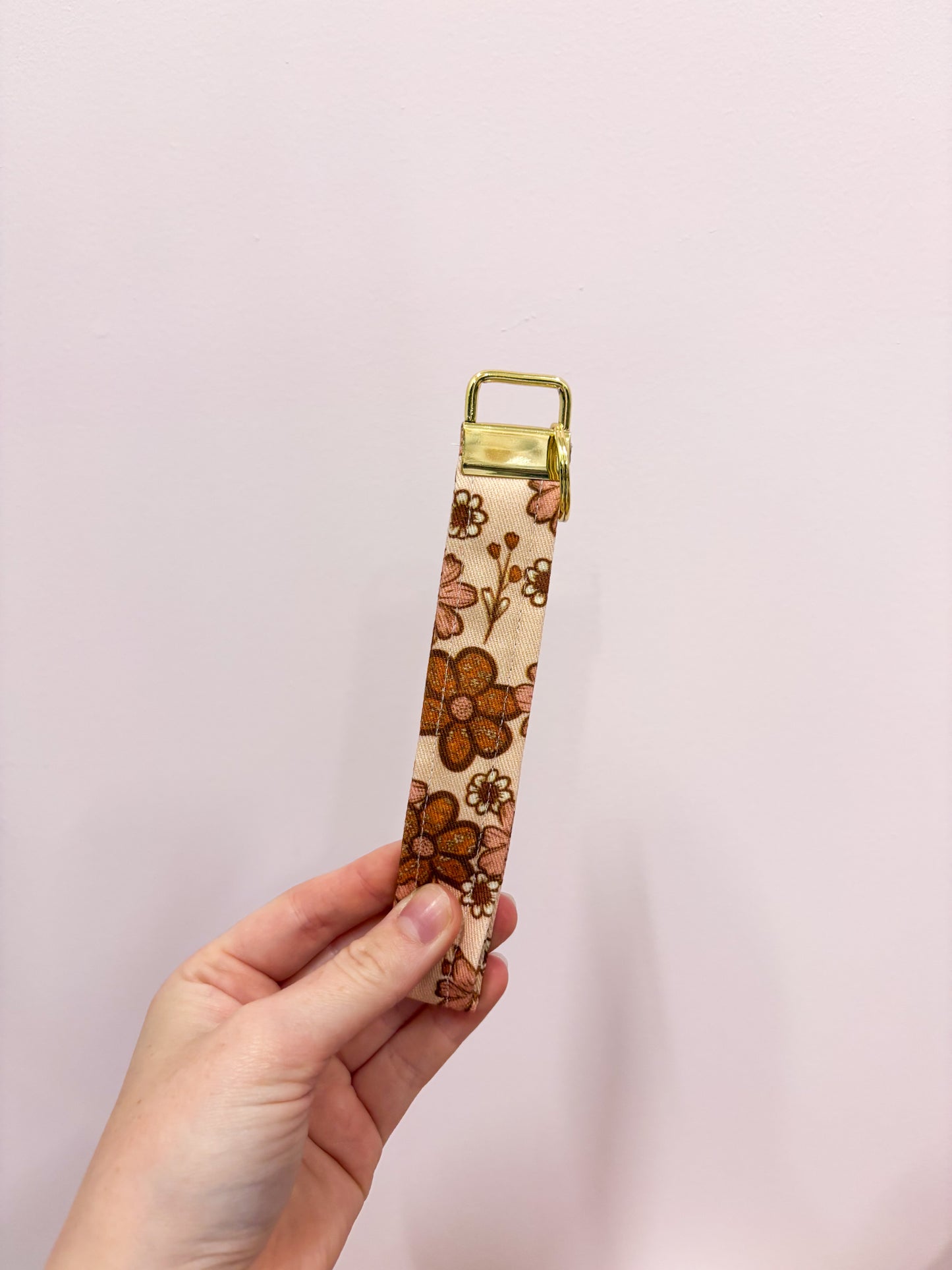 Porte-clés | Bracelet | Fleurs brunes