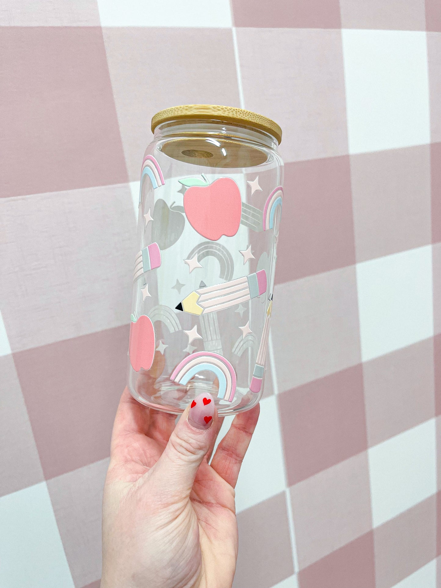 Verre 16 oz | Écolier pastel