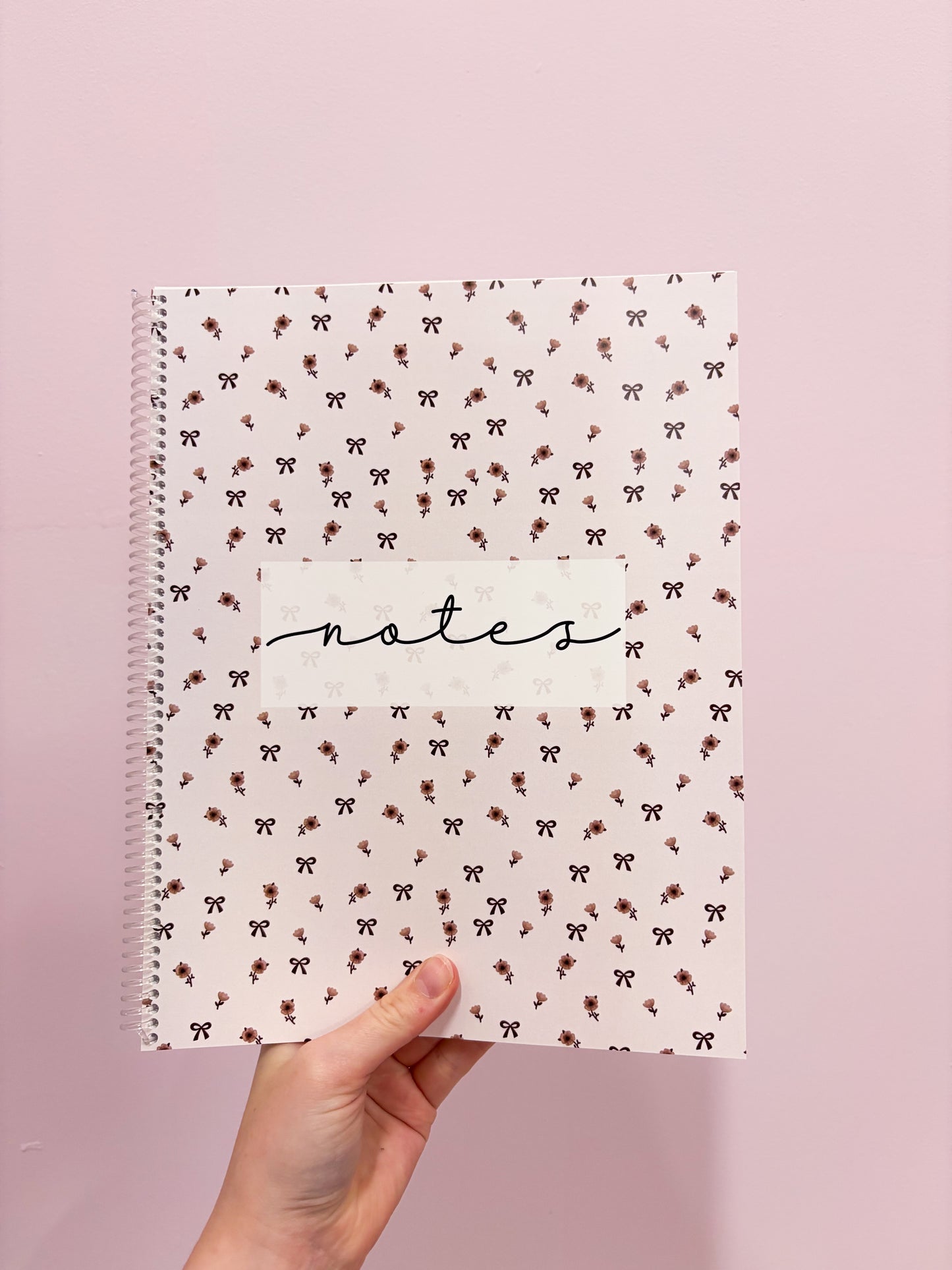 Cahier de notes | Boucles et fleurs brunes