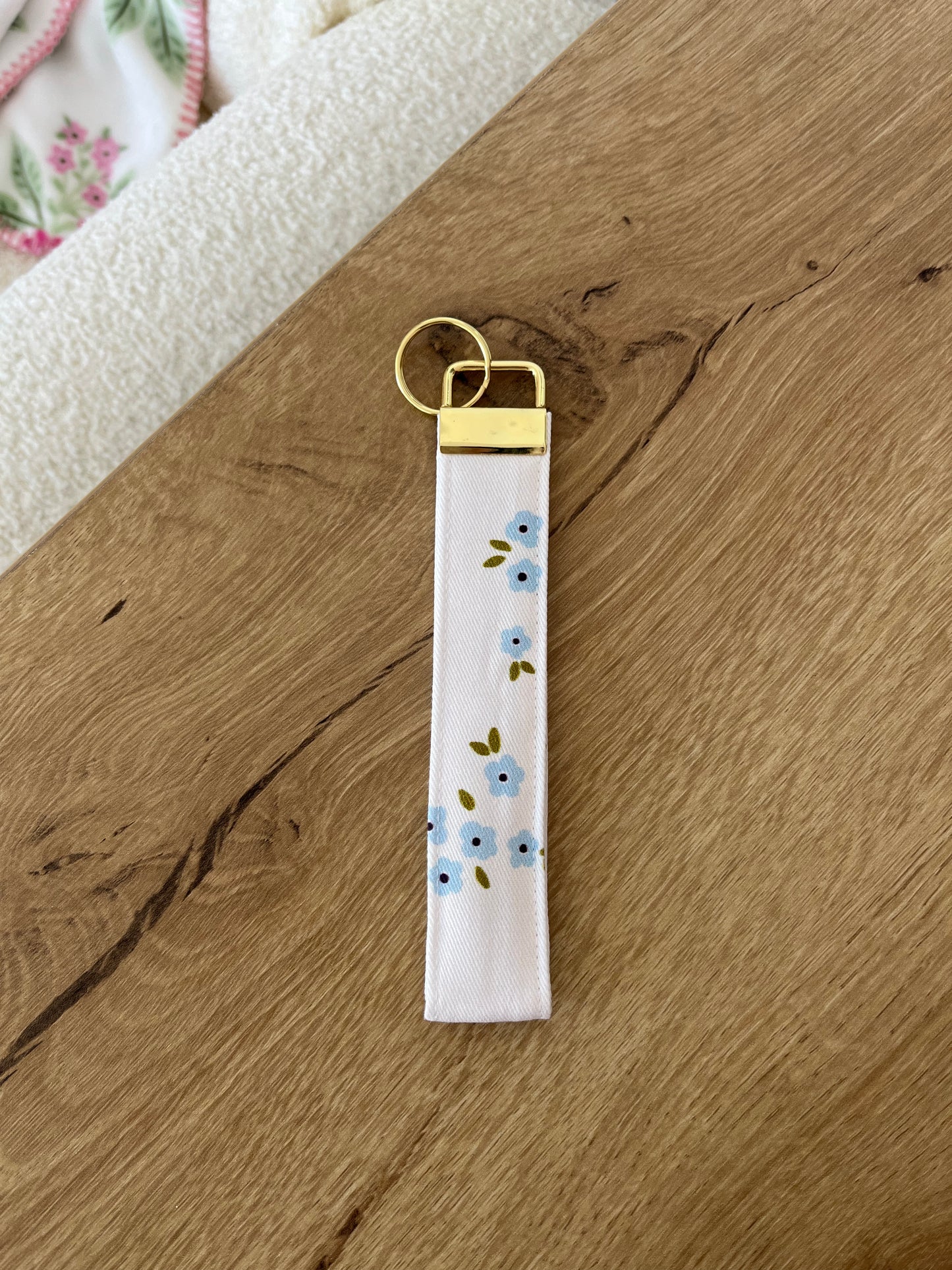 Porte-clés | Bracelet | Fleurs bleues