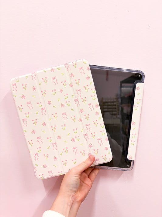 Étui à iPad | Air ou Pro 11'' et 13'' | Bouquets de fleurs et boucles