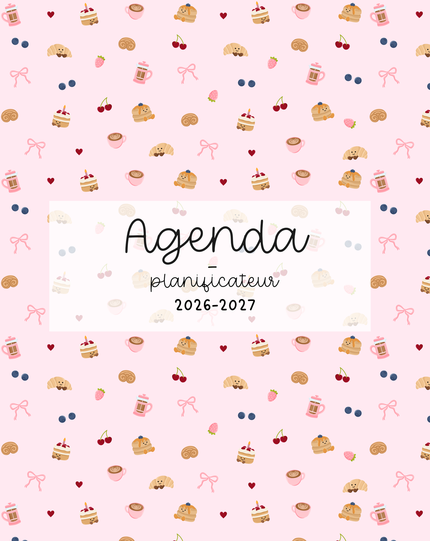 Agenda planificateur | Daté | 2026-2027 | Brunch