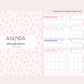 Imparfait | Agenda planificateur | 2025-2026 | Bouquets de fleurs et boucles