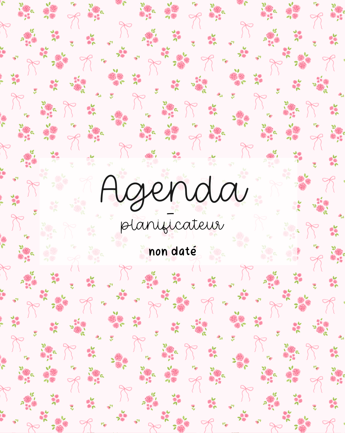 Agenda planificateur | Non-daté | Bouquets de roses