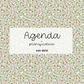 Agenda planificateur | Non-daté | Sauge et fleurs fuchsia
