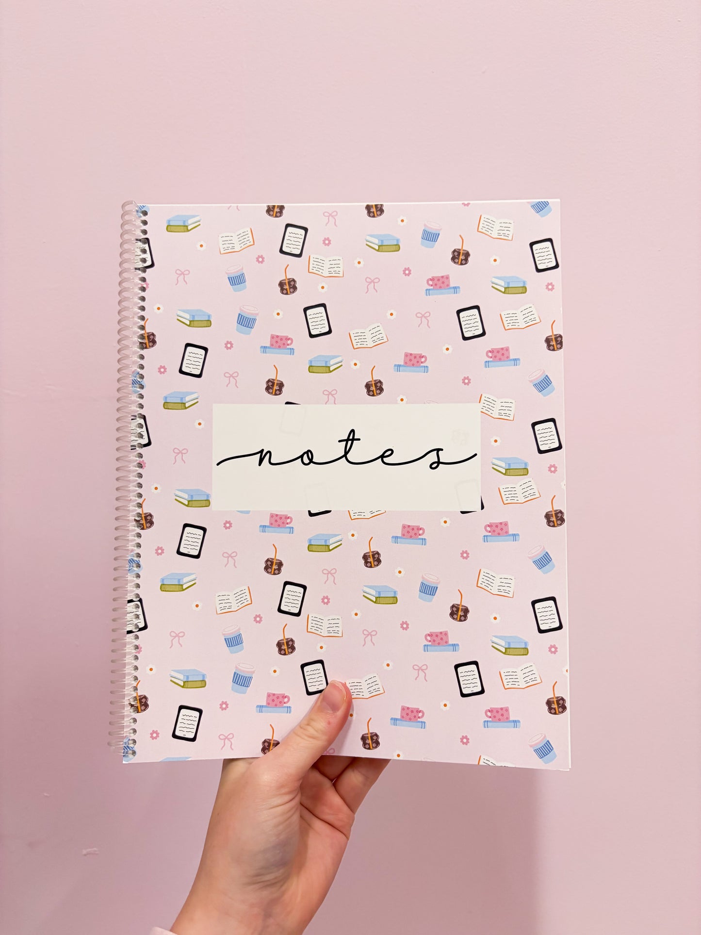 Cahier de notes | Livres, cafés et liseuses | Pâle