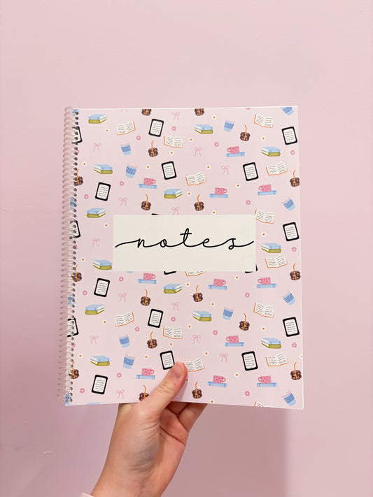Cahier de notes | Livres, cafés et liseuses