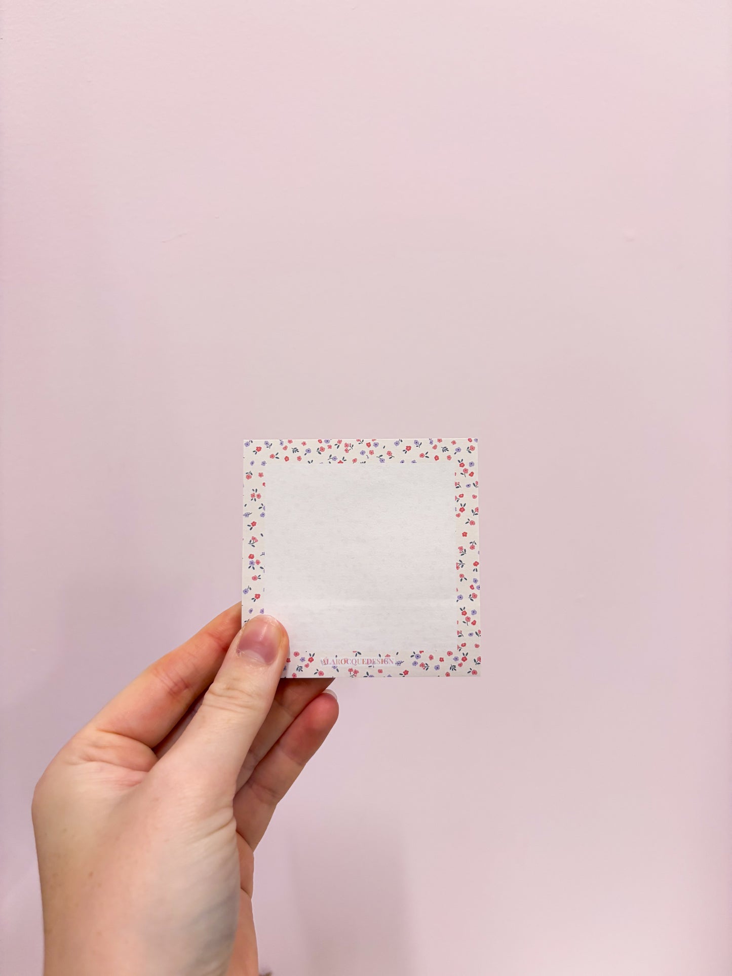 Bloc-notes autocollantes | Minis fleurs rouges et mauves