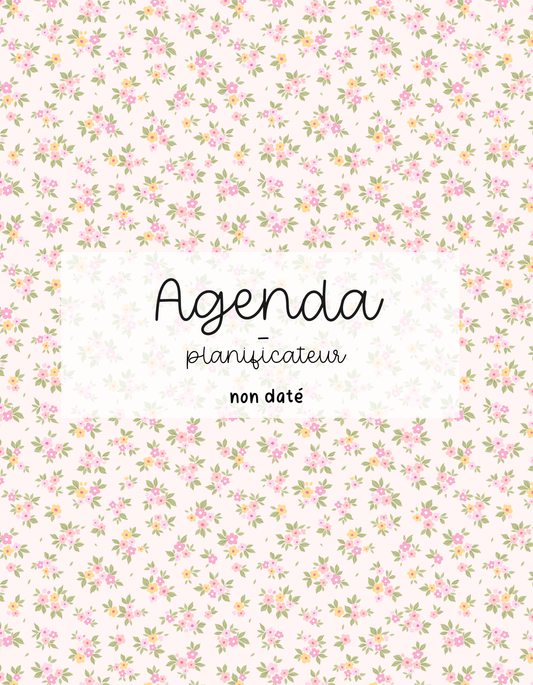 PRÉCOMMANDE - Agenda planificateur | Non-daté | Bouquets de fleurs jaunes et roses