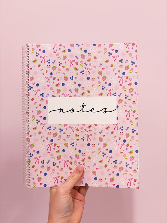 Cahier de notes | Fruits et coquette