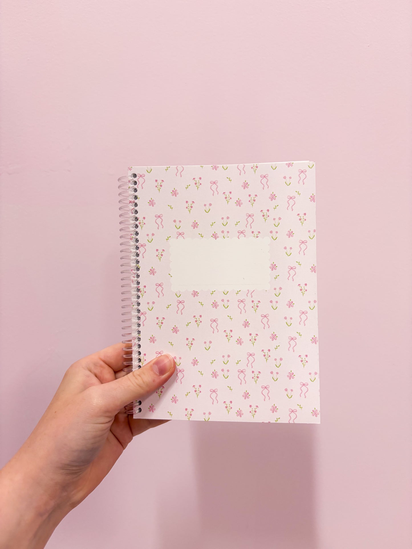 Mini cahier de notes | Bouquets de fleurs et boucles
