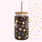 Verre 16 oz | Citrons et fleurs roses