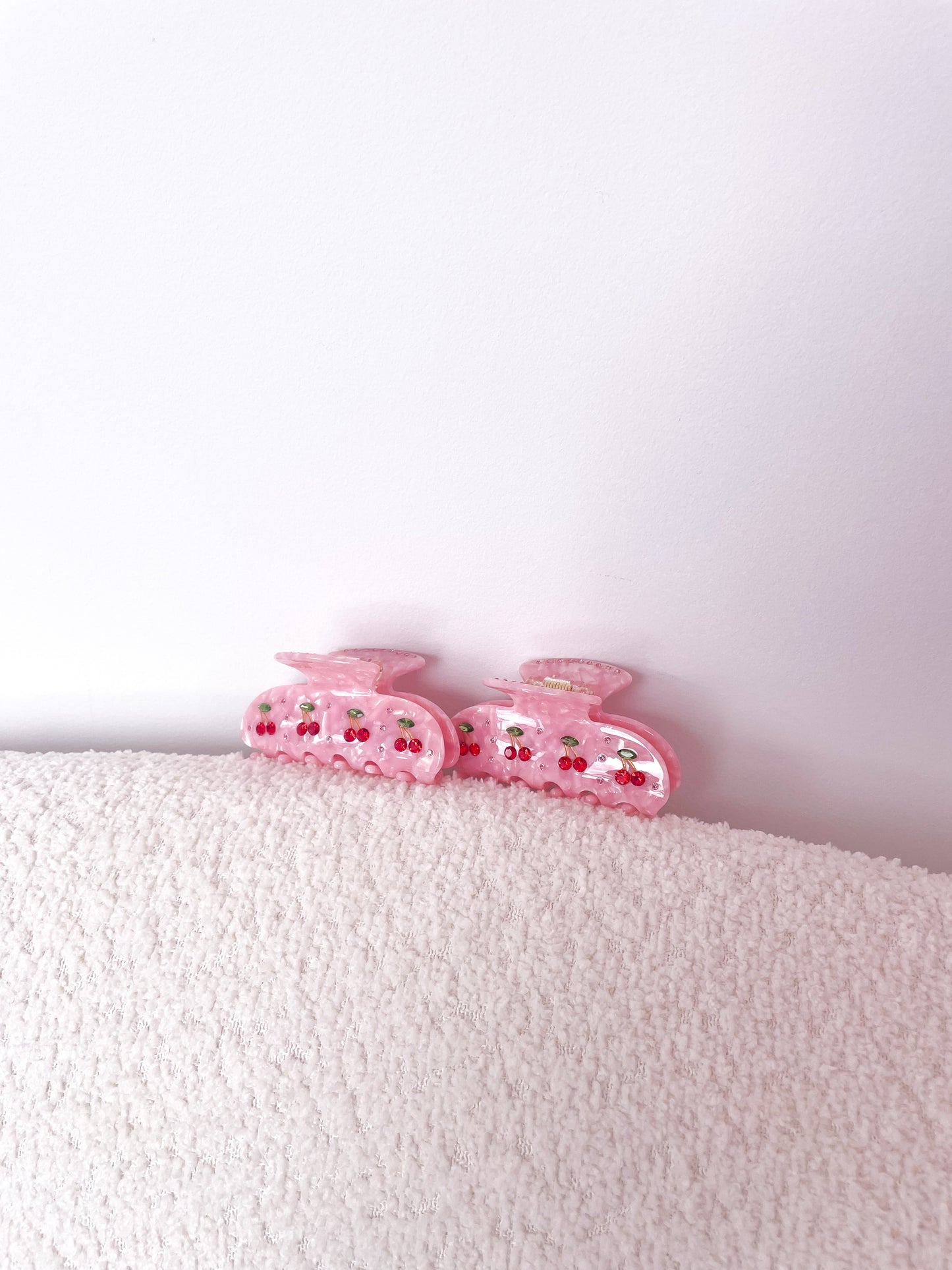 Petite pince à cheveux | Rose et cerises