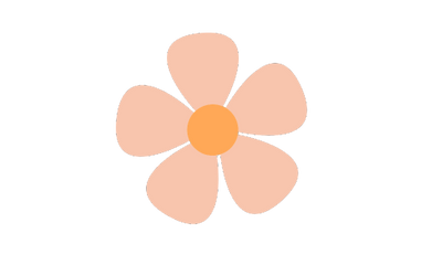 Petite fleurs orange pêche pour le site web de ALarocque Design