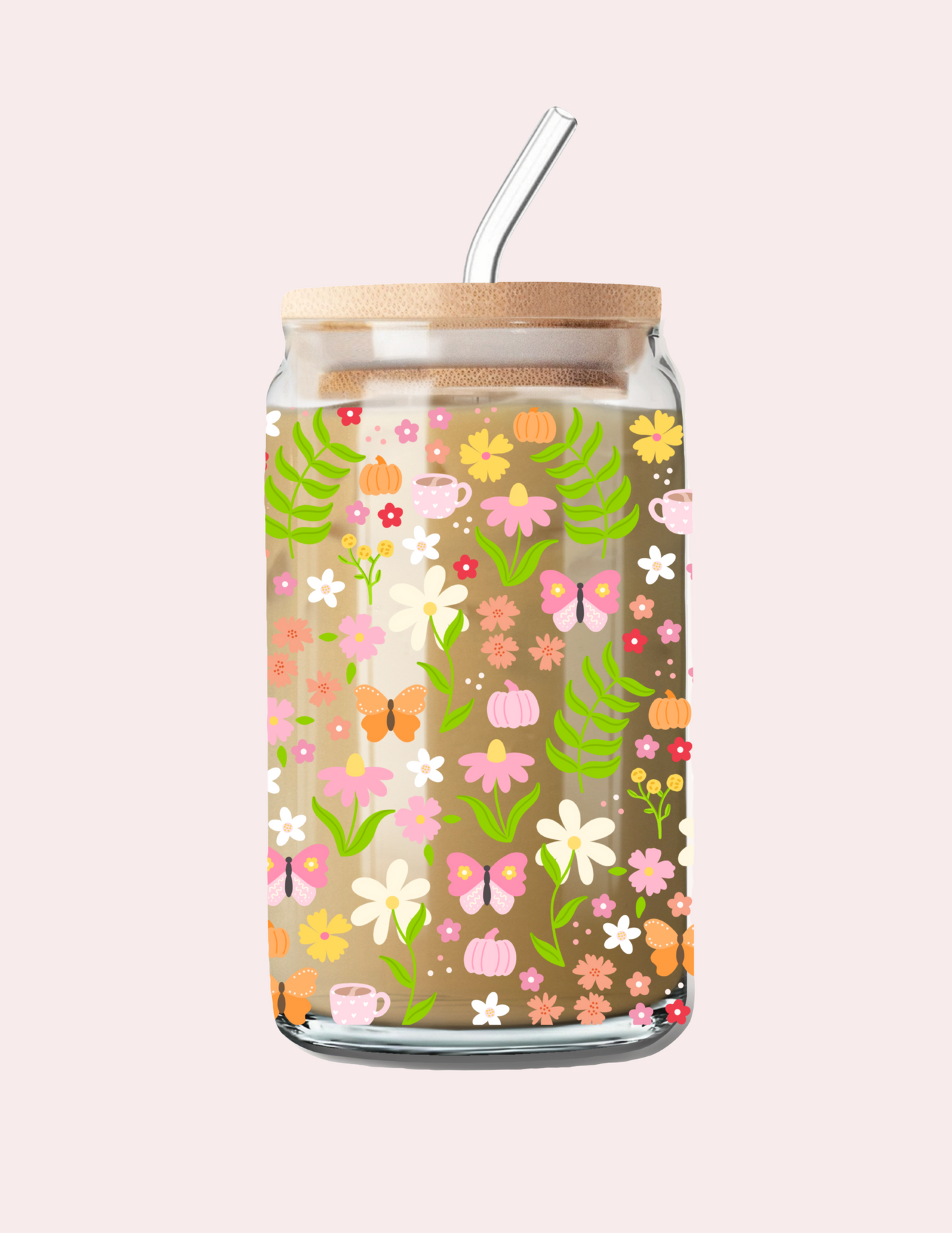 Verre 16 oz | Automne | Jardin de citrouilles