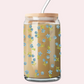 Verre 16 oz | Fleurs bleues vintages