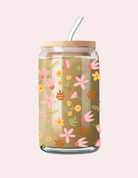 Verre 16 oz | Été | Fleurs d’été
