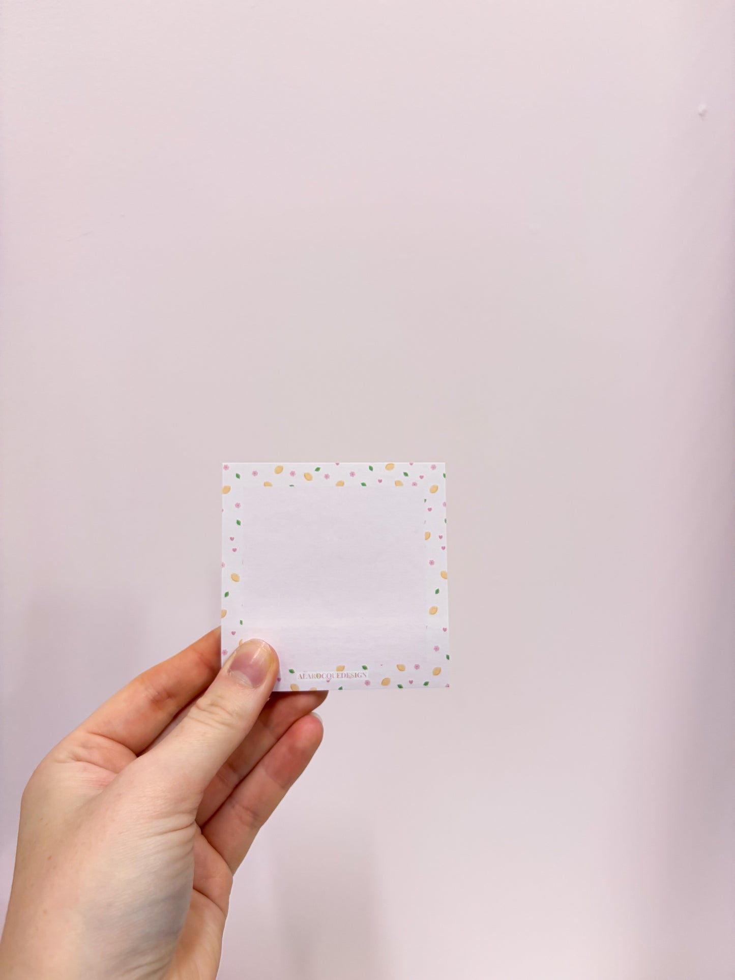 Bloc-notes autocollantes | Citrons et fleurs roses