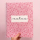 Cahier de notes | Minis fleurs roses et brunes