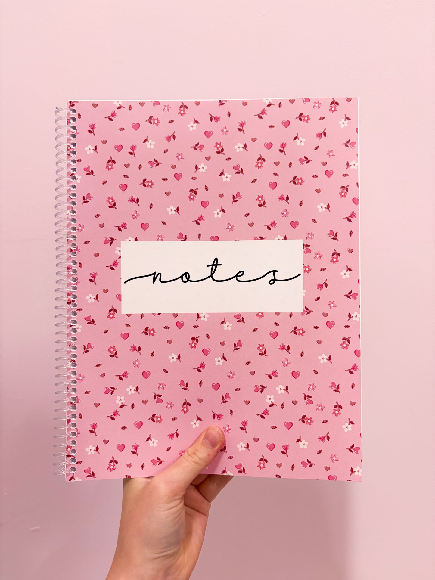 Cahier de notes | Minis fleurs roses et brunes