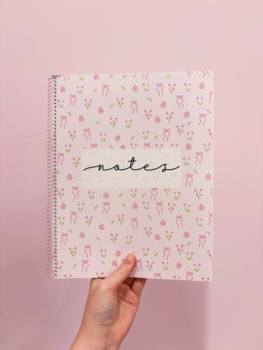 Cahier de notes | Bouquets de fleurs et boucles