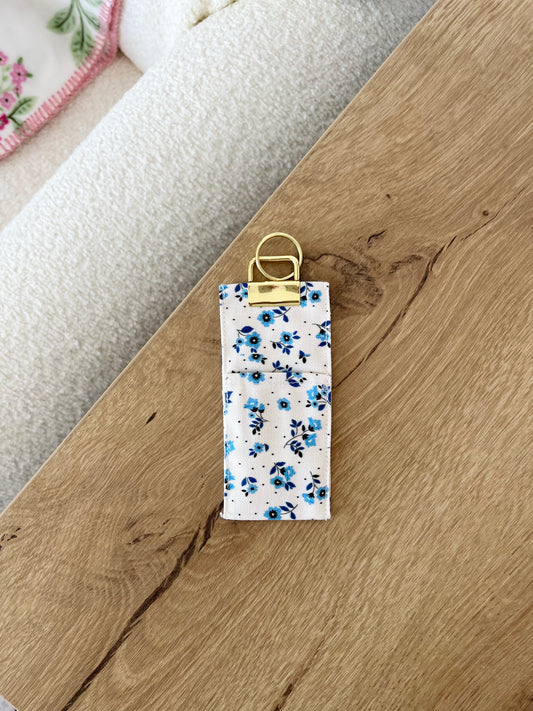 Porte-gloss | Fleurs mélange de bleus