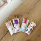 Porte-gloss | Bourgogne et fleurs blanches