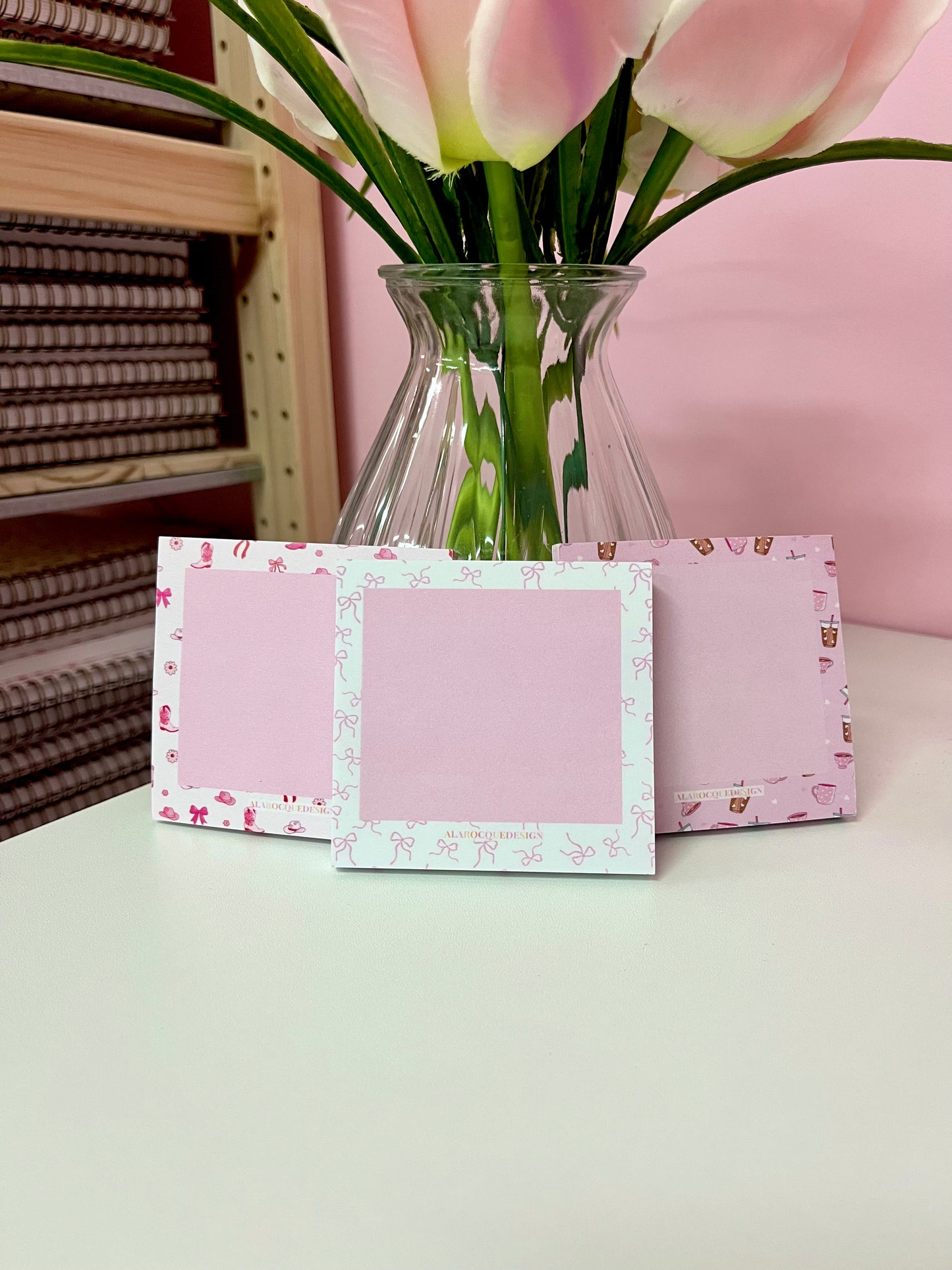 Bloc-notes autocollantes | Cowgirl et cerises