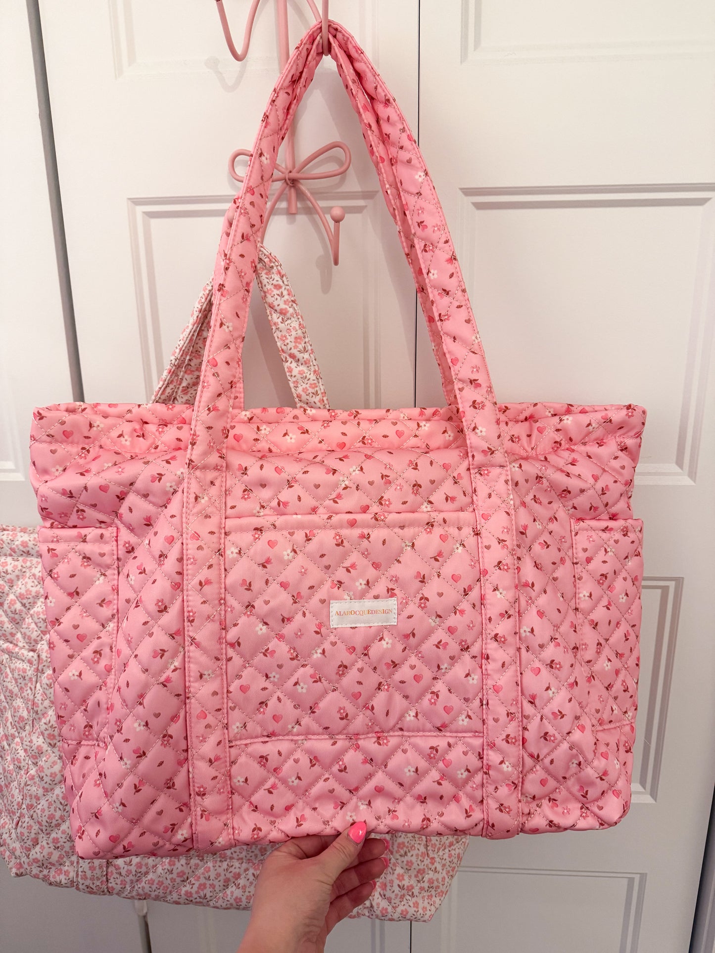 Sac | Fourre-tout 2.0 | Minis fleurs roses et brunes | Imperméable.