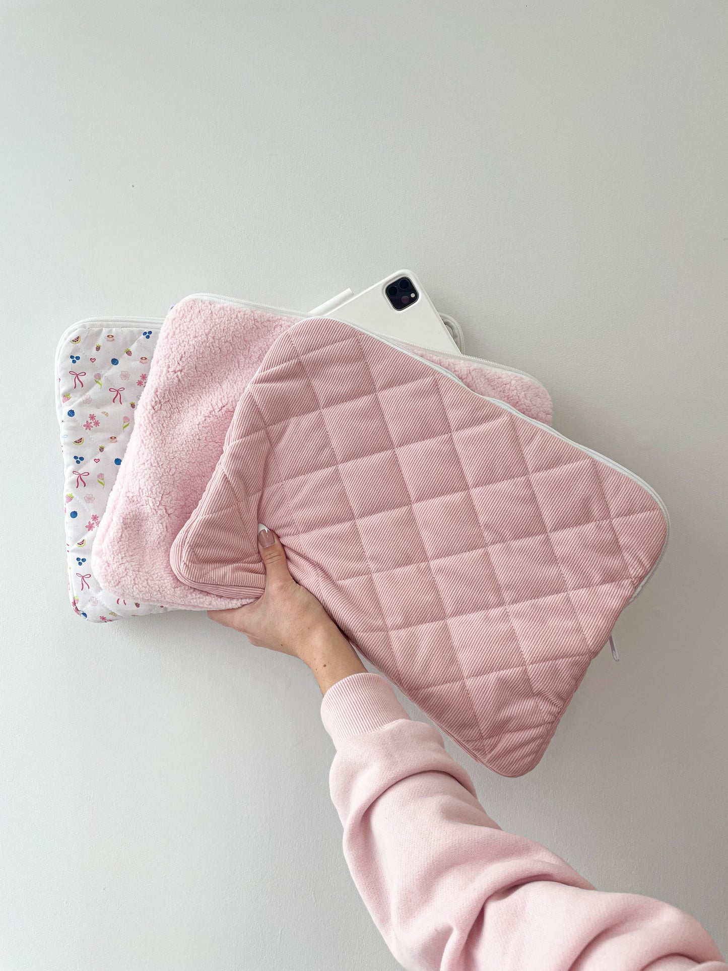 Étui à ordinateur | 13 à 15'' | Corduroy | Rose