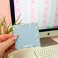 Bloc-notes autocollantes | Fleurs bleues, roses et blanches