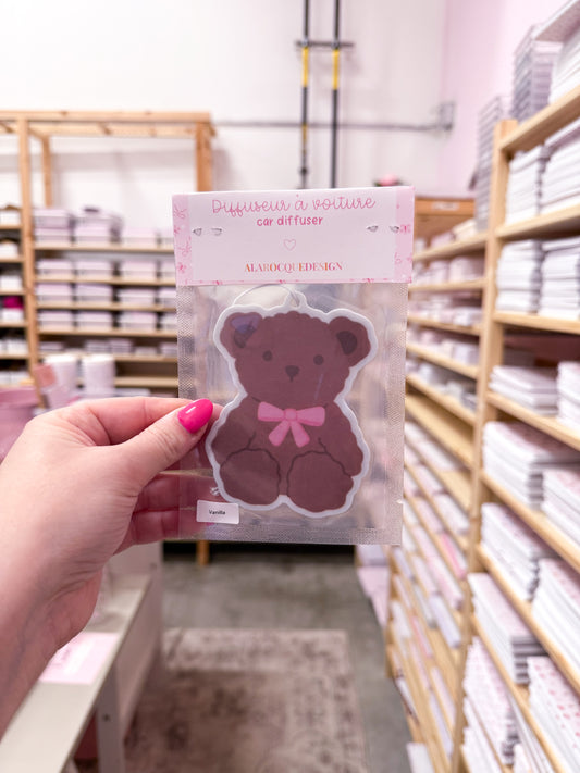 Carton parfumé | Diffuseur à voiture | Ourson