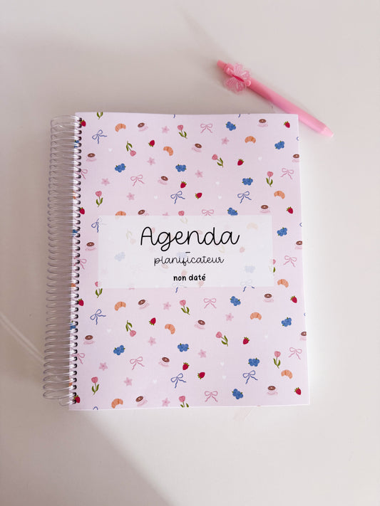 Agenda planificateur | Non-daté | Fruits et coquette 2.0.