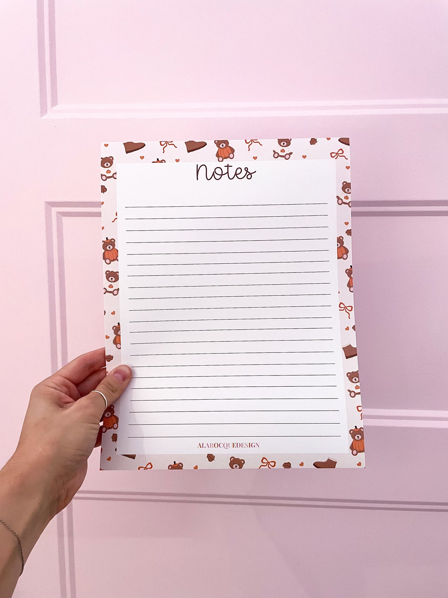 Pad de notes | Oursons d’automne